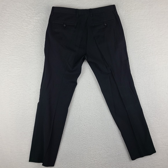 Banana Republic Pants Mens 31x30 Black Tailored Slim Fit Lanificio Wool * - Picture 12 of 14